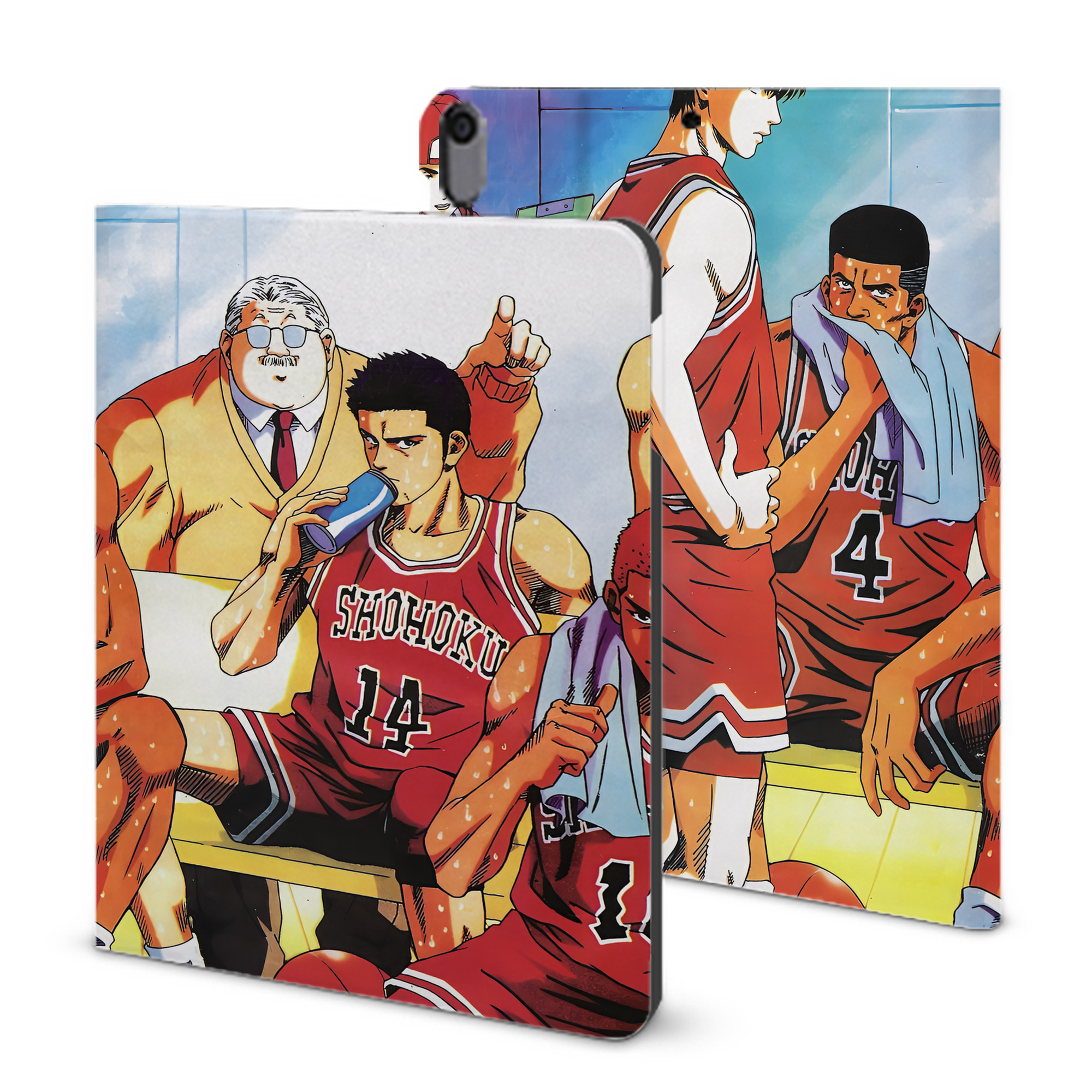 （画像用） SLAM DUNK／スラムダンク IPad ケース ブック型 PUレザー TPU 耐衝撃 軽量 薄型 ペン収納なし 全面保護 IPad 各モデル対応
